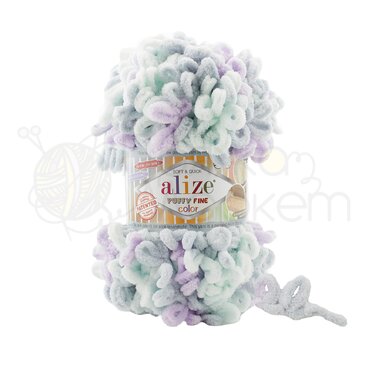 Пряжа Alize,Пуффи файн Колор,6466